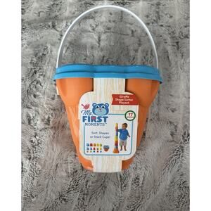My First Moments Giraffe Shape Sorter Playset Bucket 17 Pieces Toddler Toy 12M+